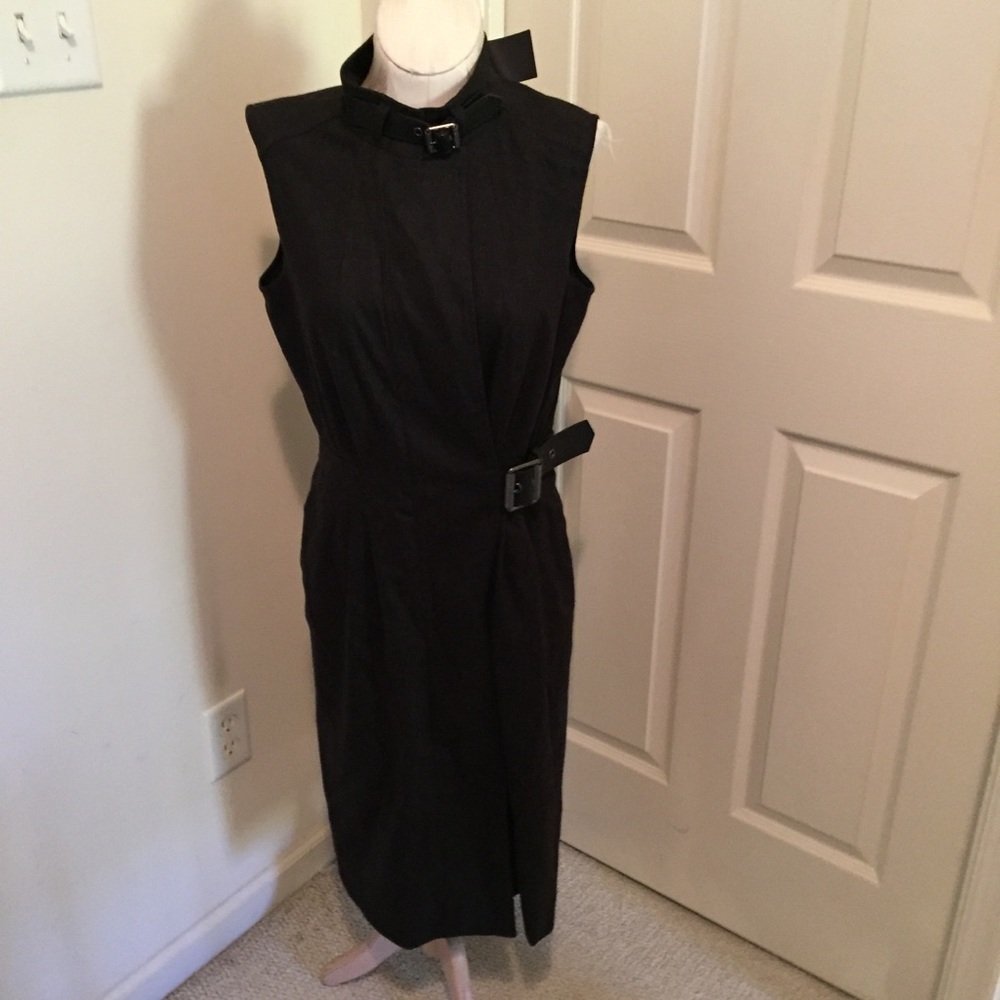 Belstaff Dress NWT size 44 $1795 wool flannel color: carbon